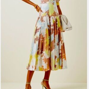 Jonathan Simkhai Iva Printed Cotton-Blend Open-Back Midi Dress!